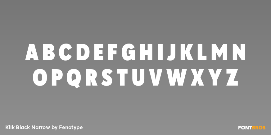 Klik Black Narrow Font Poster #1