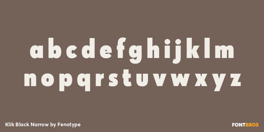 Klik Black Narrow Font Poster #1