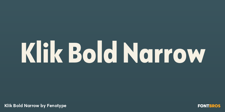 Klik Bold Narrow Font Poster #1