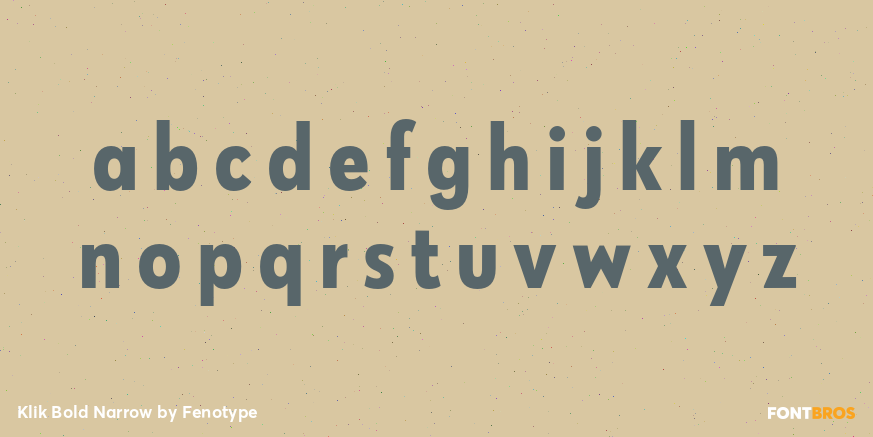 Klik Bold Narrow Font Poster #3