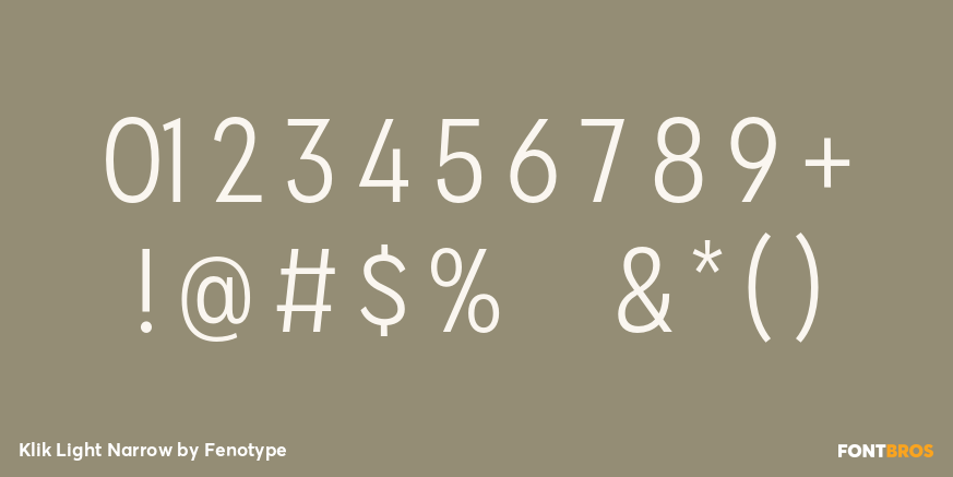 Klik Light Narrow Font Poster #4