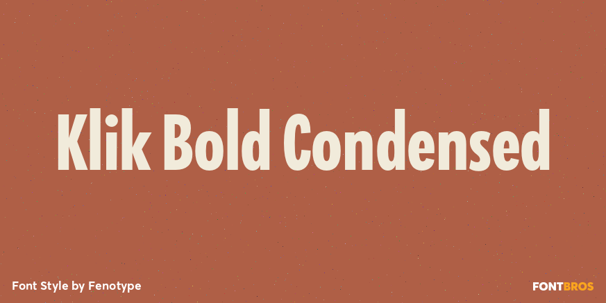 Klik Bold Condensed Poster