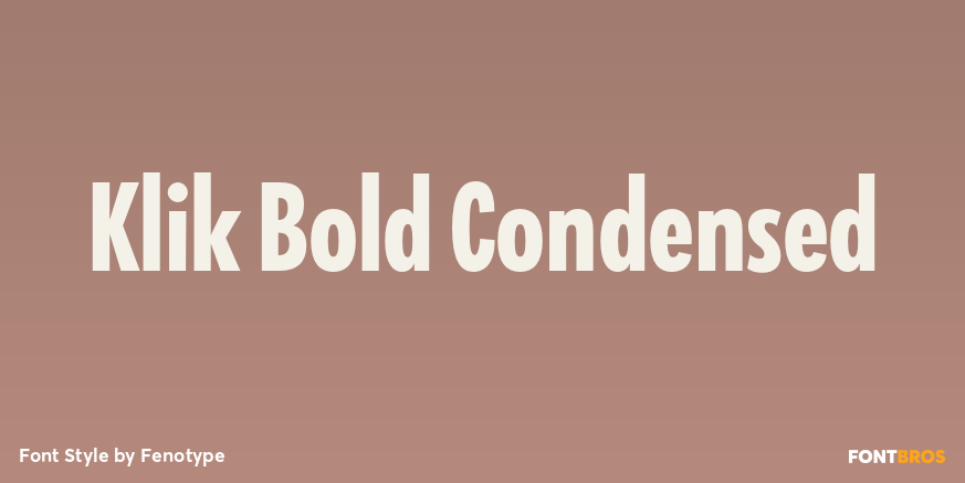 Klik Bold Condensed Poster