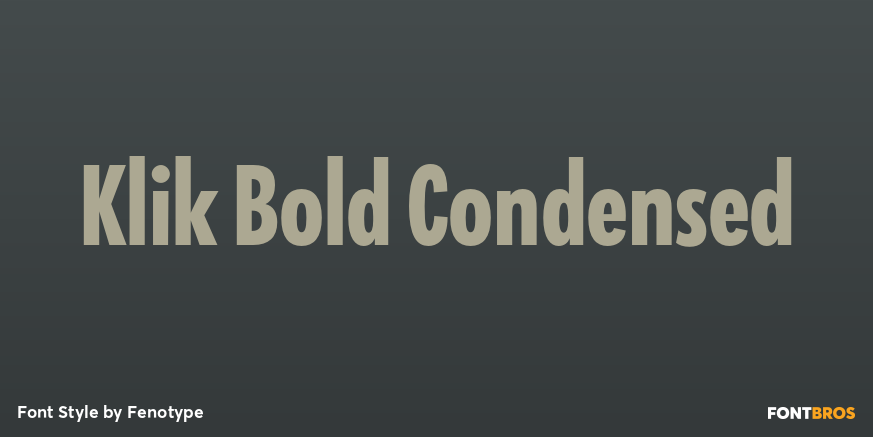 Klik Bold Condensed Poster