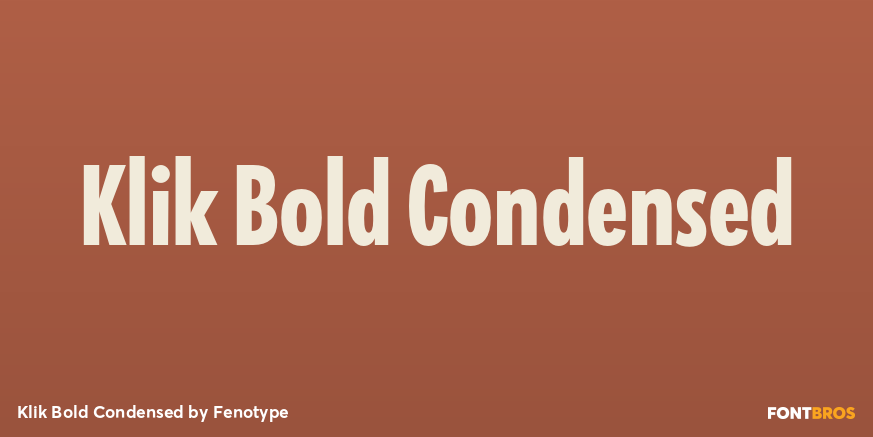 Klik Bold Condensed Poster