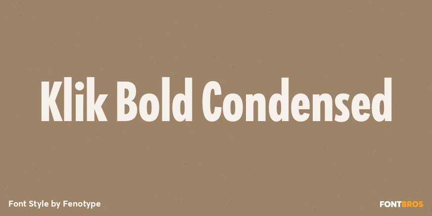 Klik Bold Condensed Poster