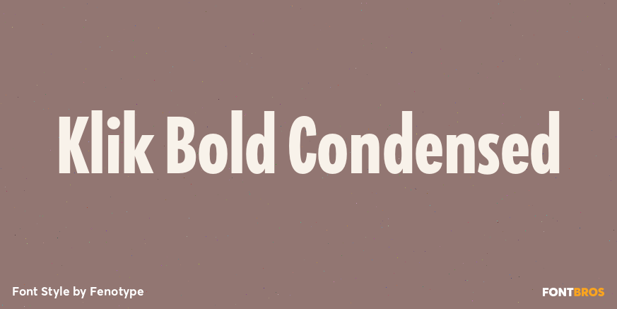 Klik Bold Condensed Poster