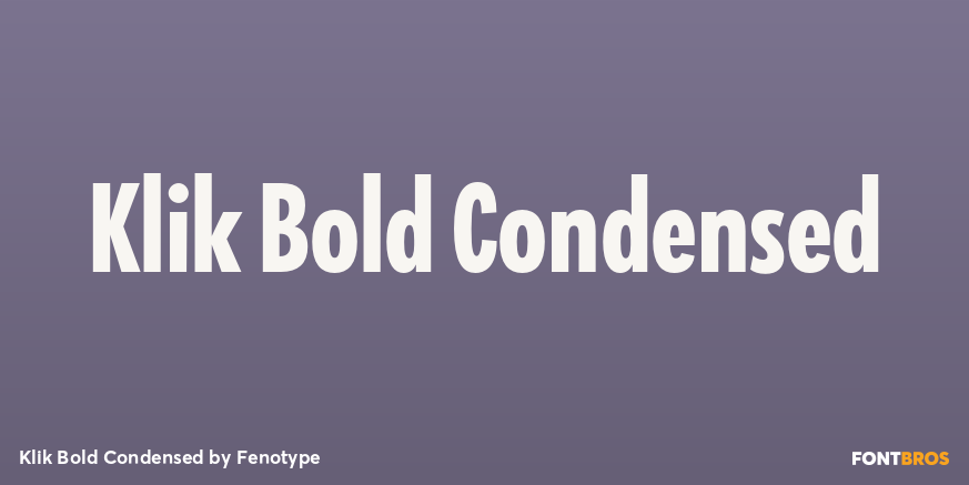 Klik Bold Condensed Poster