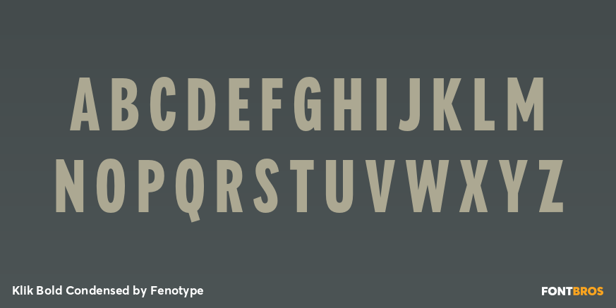 Klik Bold Condensed Font Poster #2