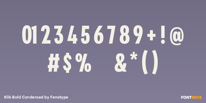 Klik Bold Condensed Font Poster #4
