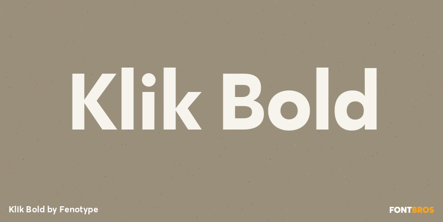 Klik Bold Font Poster #1