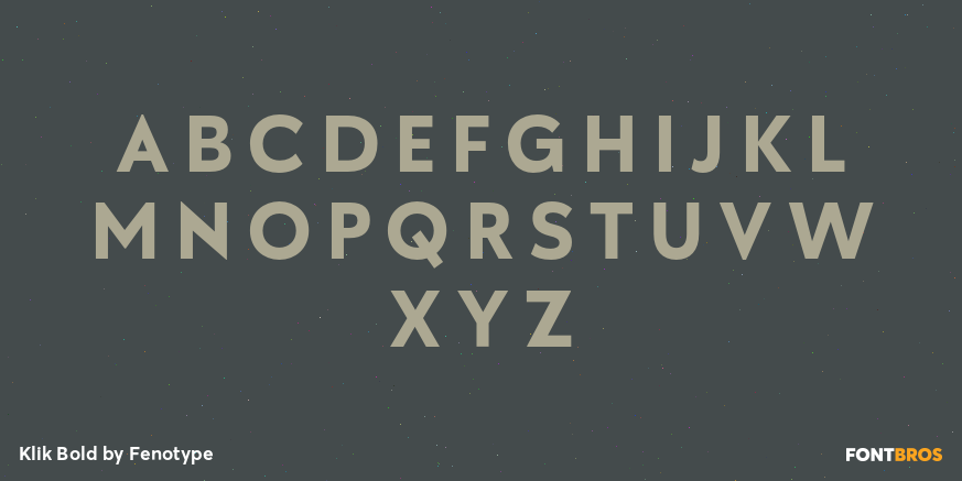 Klik Bold Font Poster #2