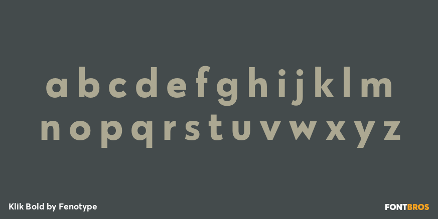 Klik Bold Font Poster #3