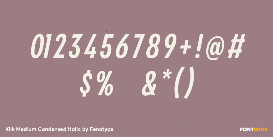 Klik Medium Condensed Italic Font Poster #4