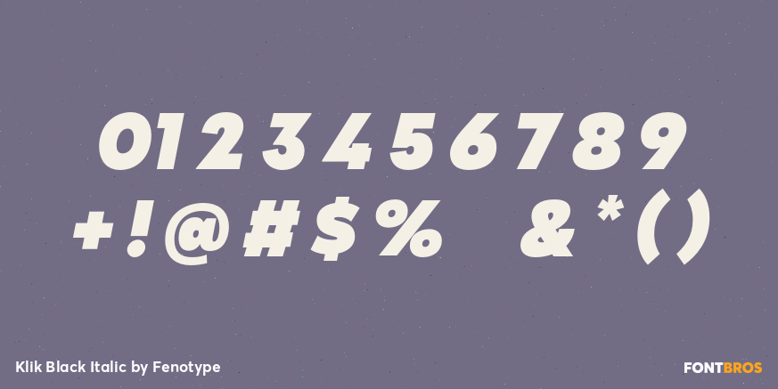 Klik Black Italic Font Poster #1