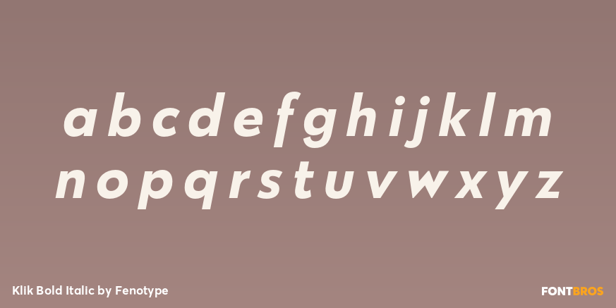 Klik Bold Italic Font Poster #3