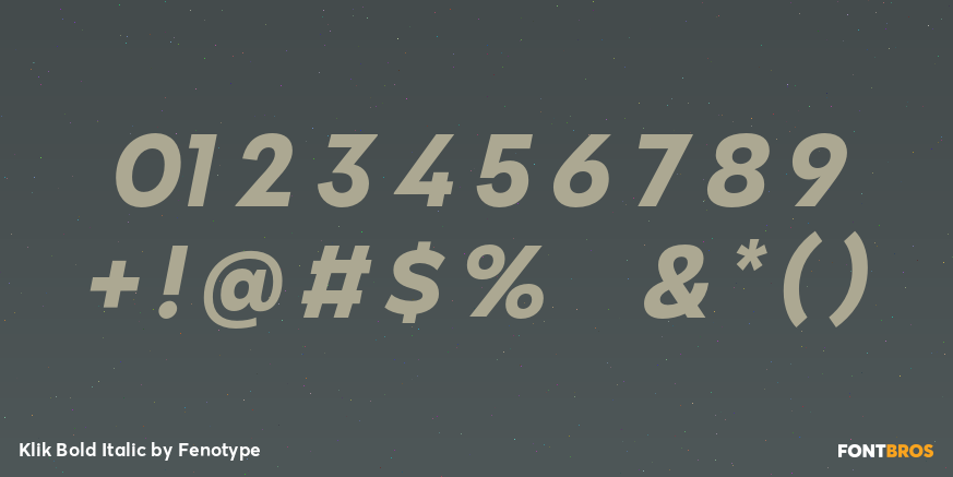 Klik Bold Italic Font Poster #4