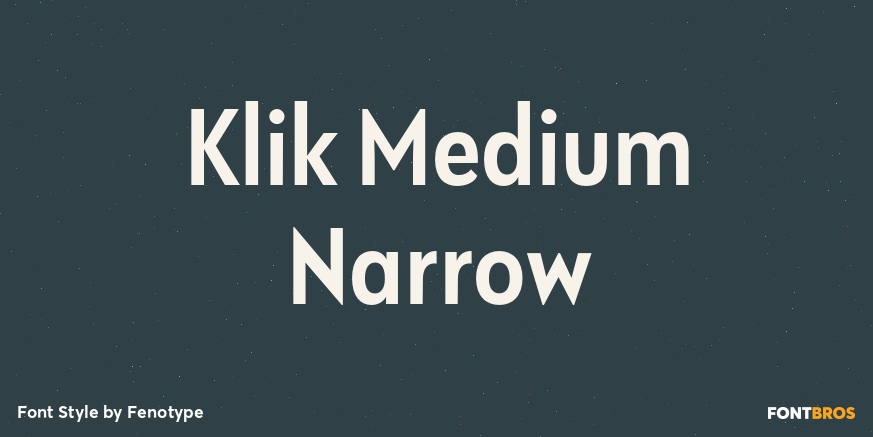 Klik Medium Narrow Font Poster #1