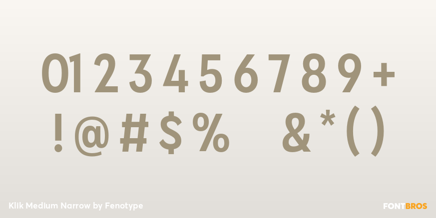 Klik Medium Narrow Font Poster #1