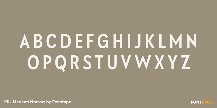 Klik Medium Narrow Font Poster #1
