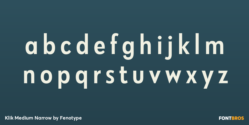 Klik Medium Narrow Font Poster #1