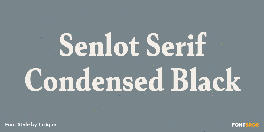 Senlot Serif Condensed Black Font Poster #1