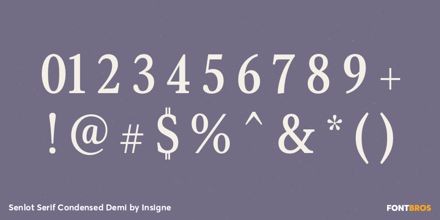 Senlot Serif Condensed Demi Font Poster #4