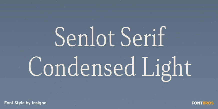 Senlot Serif Condensed Light Font Poster #1