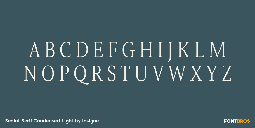 Senlot Serif Condensed Light Font Poster #2
