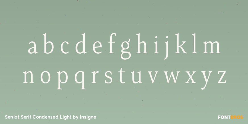Senlot Serif Condensed Light Font Poster #1