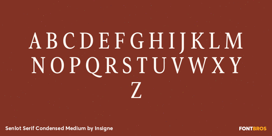 Senlot Serif Condensed Medium Font Poster #2