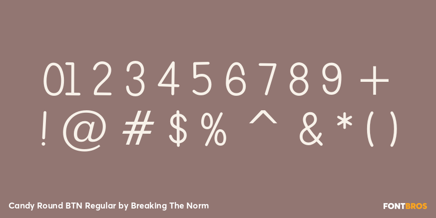 Candy Round BTN Regular Font Poster #1