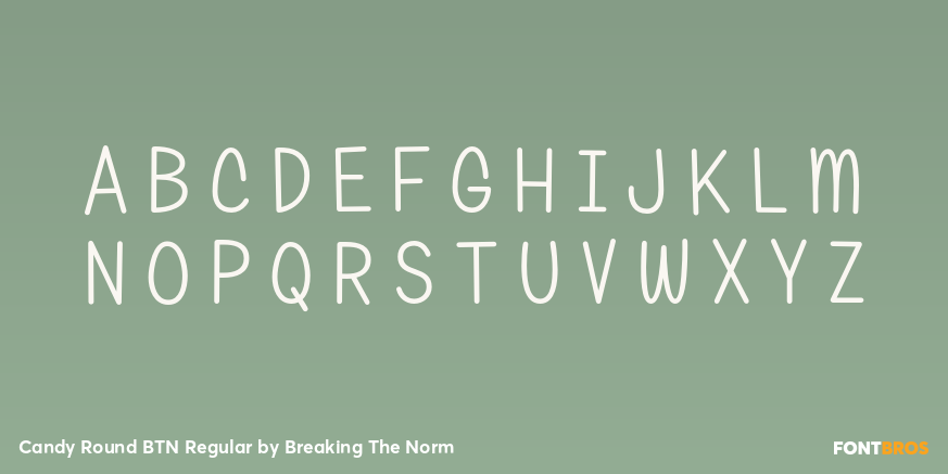 Candy Round BTN Regular Font Poster #1
