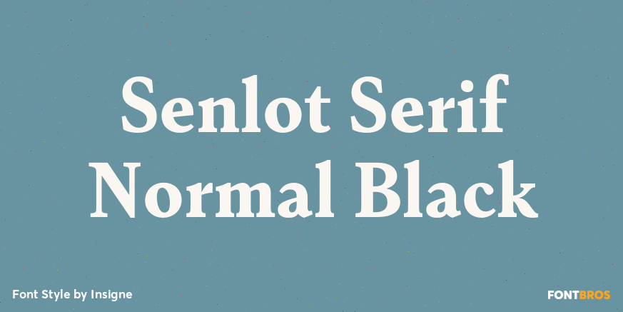 Senlot Serif Normal Black Font Poster #1