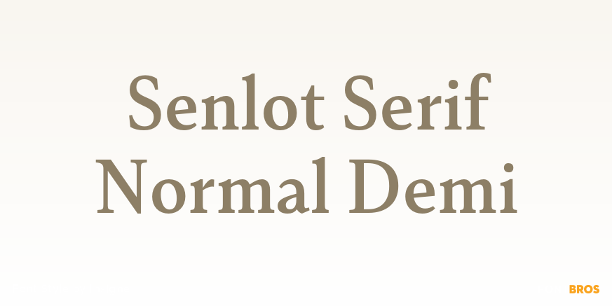 Senlot Serif Normal Demi Font Poster #1