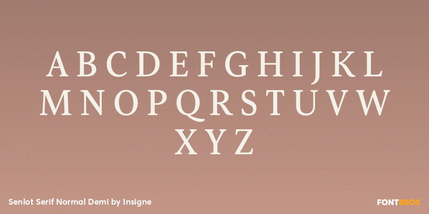 Senlot Serif Normal Demi Font Poster #2