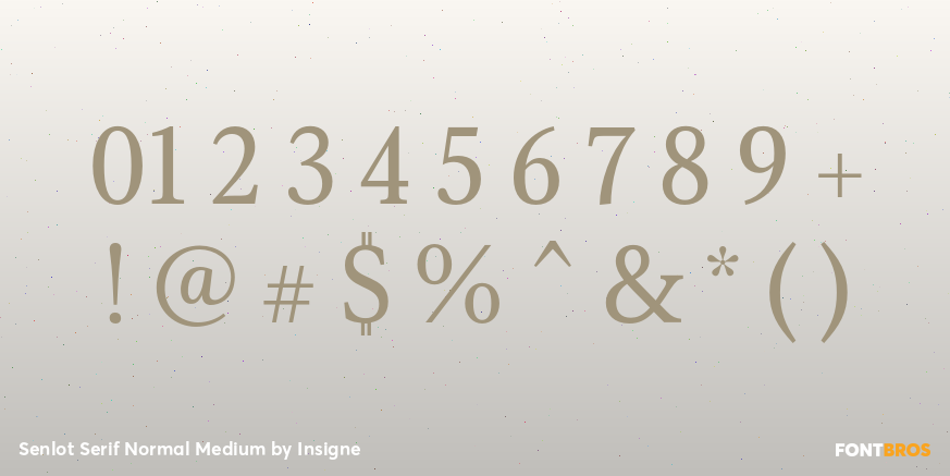 Senlot Serif Normal Medium Font Poster #4