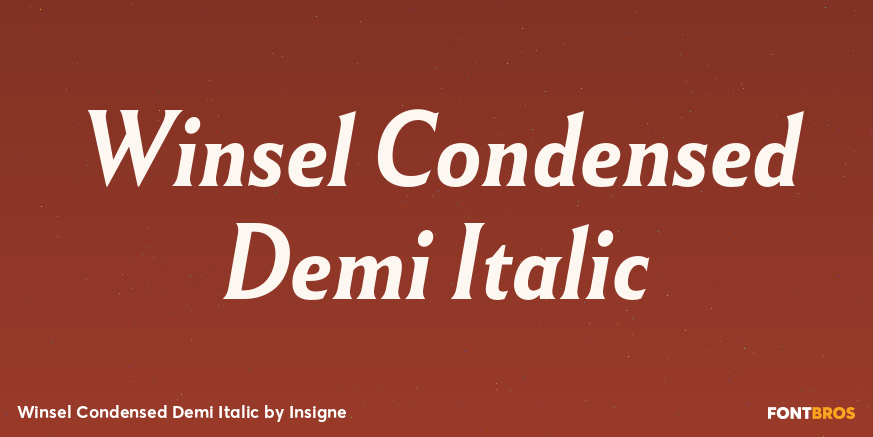 Winsel Condensed Demi Italic Font Poster #1