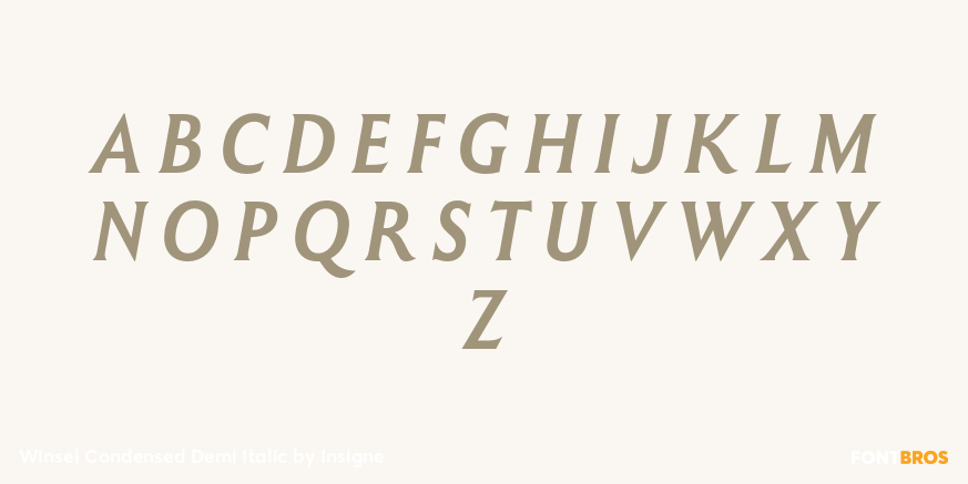 Winsel Condensed Demi Italic Font Poster #2