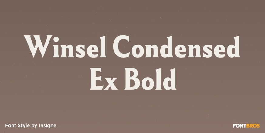 Winsel Condensed Ex Bold Font Poster #1