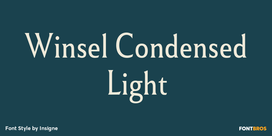 Winsel Condensed Light Font Poster #1