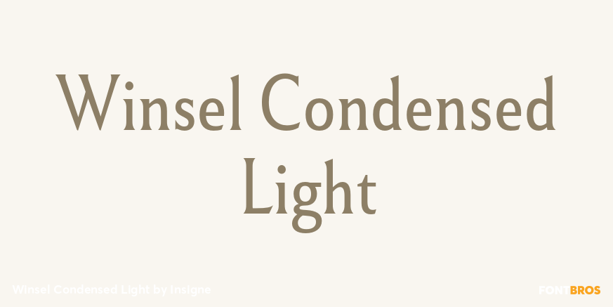 Winsel Condensed Light Font Poster #1