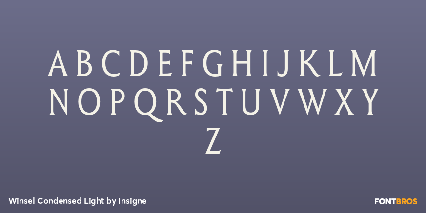 Winsel Condensed Light Font Poster #2