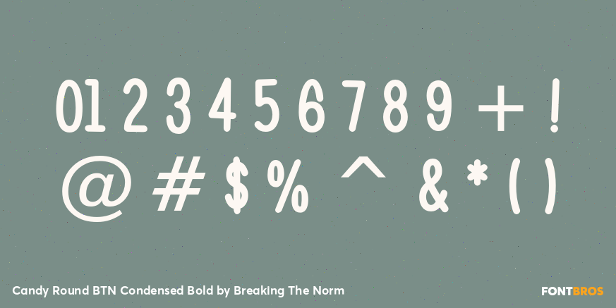 Candy Round BTN Condensed Bold Font Poster #4