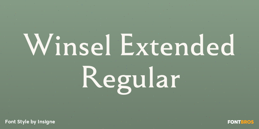 Winsel Extended Regular Font Poster #1
