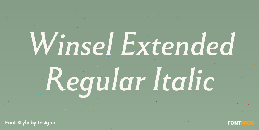 Winsel Extended Regular Italic Poster