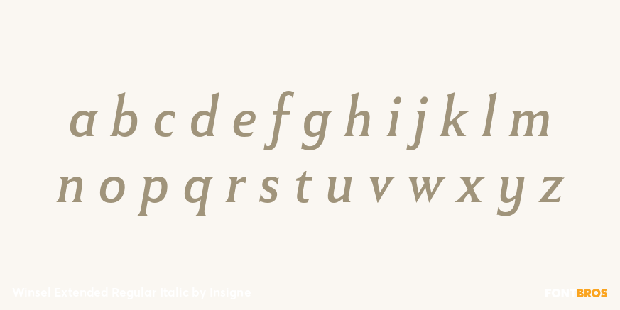 Winsel Extended Regular Italic Font Poster #3