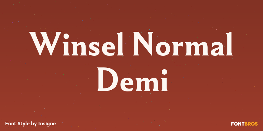 Winsel Normal Demi Font Poster #1