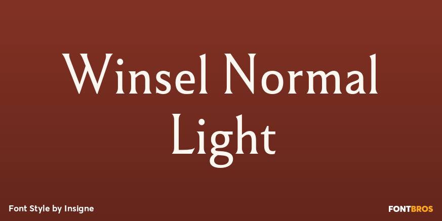 Winsel Normal Light Font Poster #1