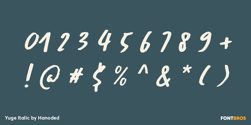 Yuge Italic Font Poster #4